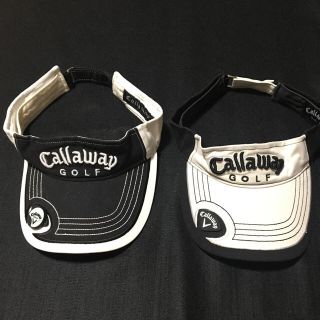 キャロウェイ(Callaway)のキャロウェイ  サンバイザー 黒 白 ２個セット(サンバイザー)