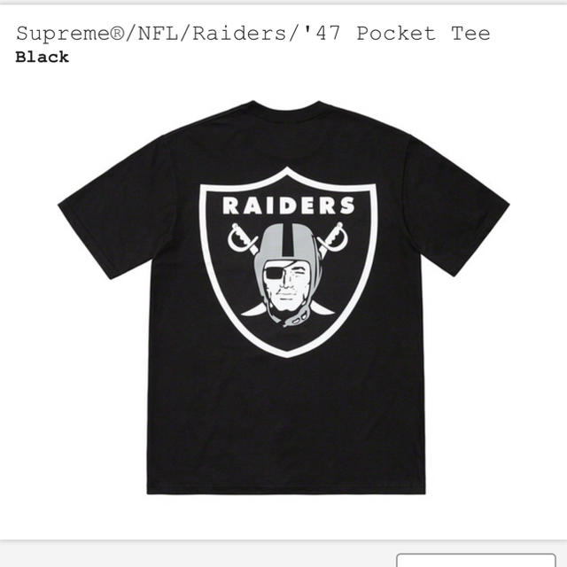 トップスL size  Supreme×Raiders Pocket Tee