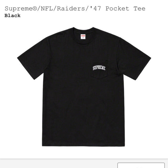 トップスL size  Supreme×Raiders Pocket Tee