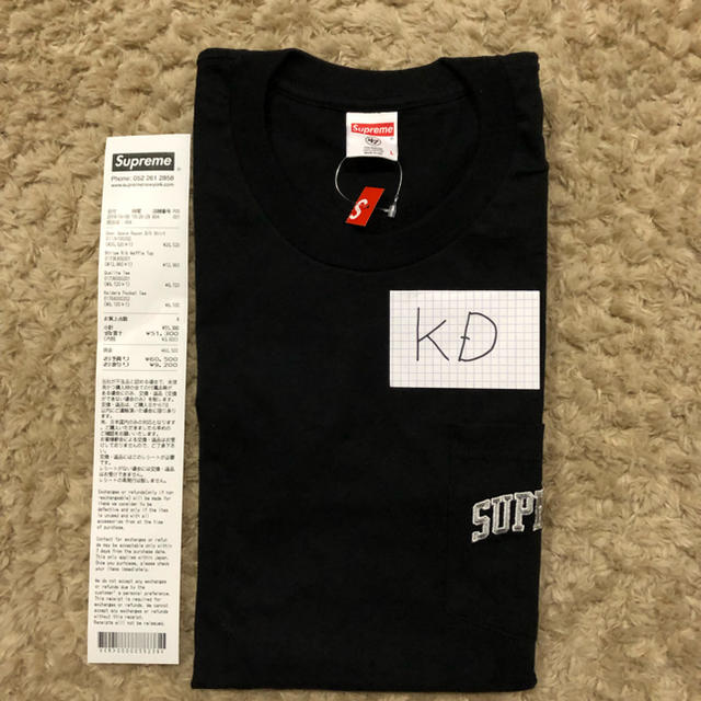 トップスL size  Supreme×Raiders Pocket Tee