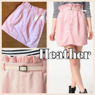 ヘザー(heather)のゆー様専用☆ウエストフリル コクーンSK(ひざ丈スカート)