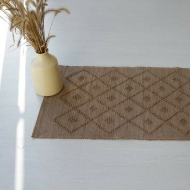 無印良品cotton mini rug 9dot brown