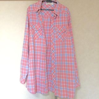 ダブルクローゼット(w closet)のダブクロ ピンクチェックシャツ(シャツ/ブラウス(長袖/七分))