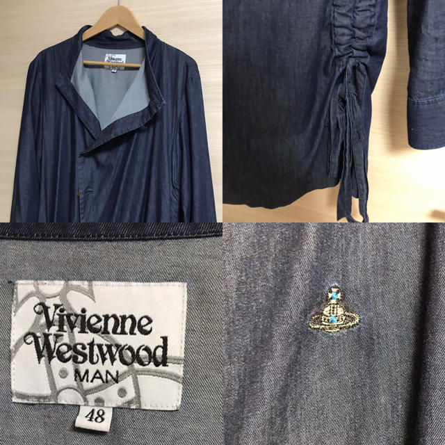 Vivienne Westwood(ヴィヴィアンウエストウッド)のヴィヴィアンウエストウッド ロングシャツ インディゴ染め 48 メンズのトップス(シャツ)の商品写真