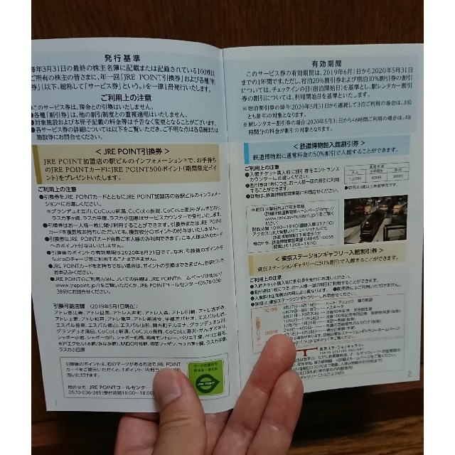 JR(ジェイアール)のJR東日本 株主優待券 チケットの優待券/割引券(その他)の商品写真