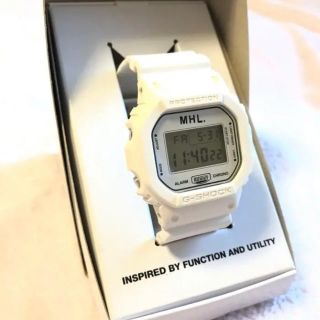 マーガレットハウエル(MARGARET HOWELL)のMHL×G-SHOCK ホワイト【値下げしました】(腕時計(デジタル))