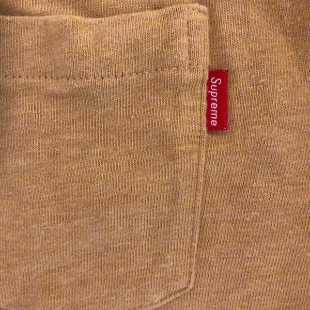 Supreme(シュプリーム)のM Supreme L/S pocket Tee ロンT 黄色 メンズのトップス(Tシャツ/カットソー(七分/長袖))の商品写真
