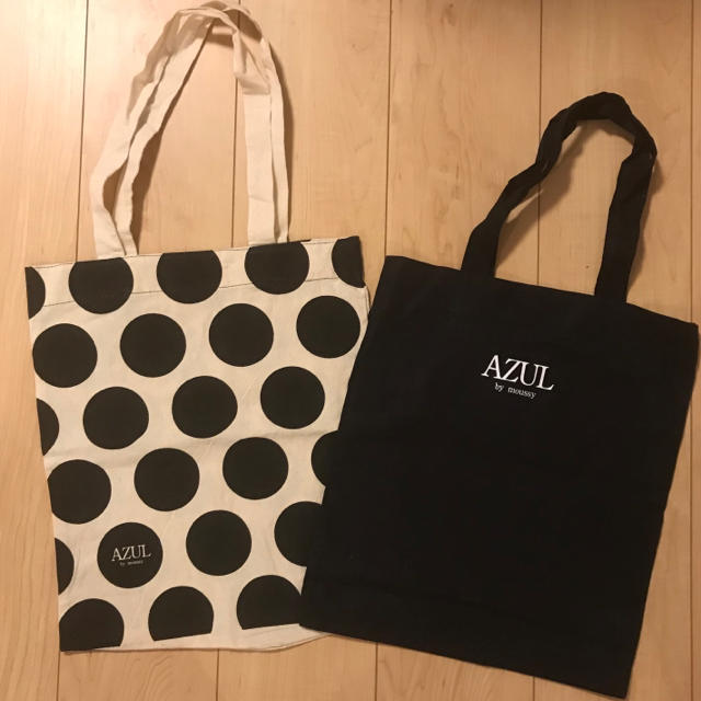 AZUL by moussy(アズールバイマウジー)の【美品】AZUL / ショッピング布バック２枚セット レディースのバッグ(ショップ袋)の商品写真