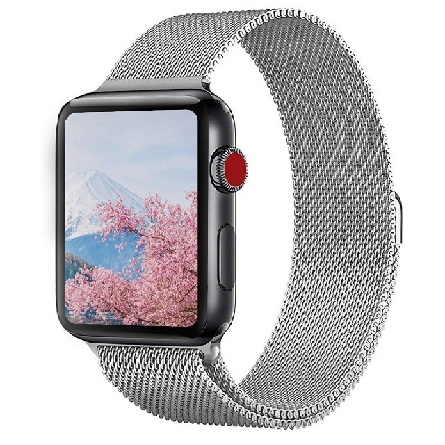 コンパチブル apple watch バンド 42mm 44mm （シルバー）
 メンズの時計(腕時計(デジタル))の商品写真