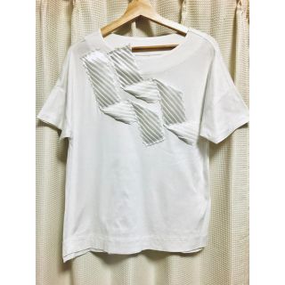 ノートエシロンス(note et silence)のCaph troupe サテンリボンTシャツ(Tシャツ(半袖/袖なし))