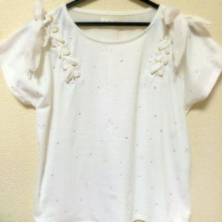 ティップトップ(tip top)の☆星座柄風☆レースアップTOPS(Tシャツ(半袖/袖なし))