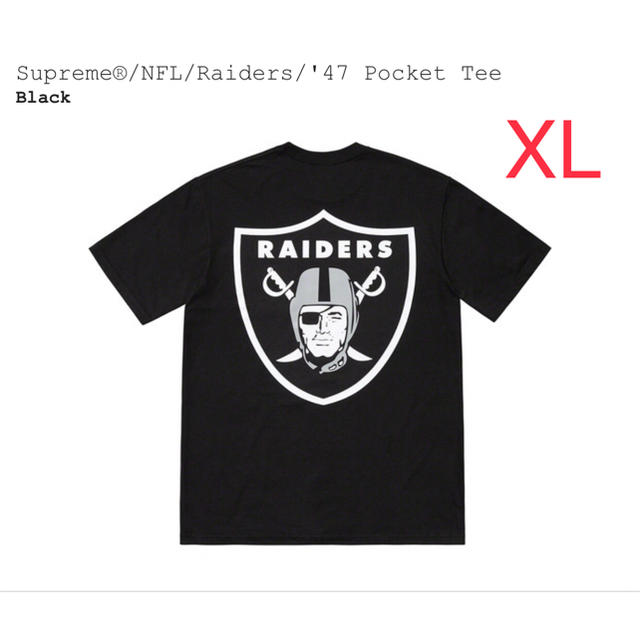 Supreme(シュプリーム)のsupreme NFL raiders poket tee XL メンズのトップス(Tシャツ/カットソー(半袖/袖なし))の商品写真