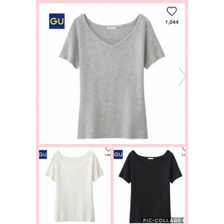 ジーユー(GU)のGU Vネック  Tシャツ  3色セット♡(Tシャツ(半袖/袖なし))