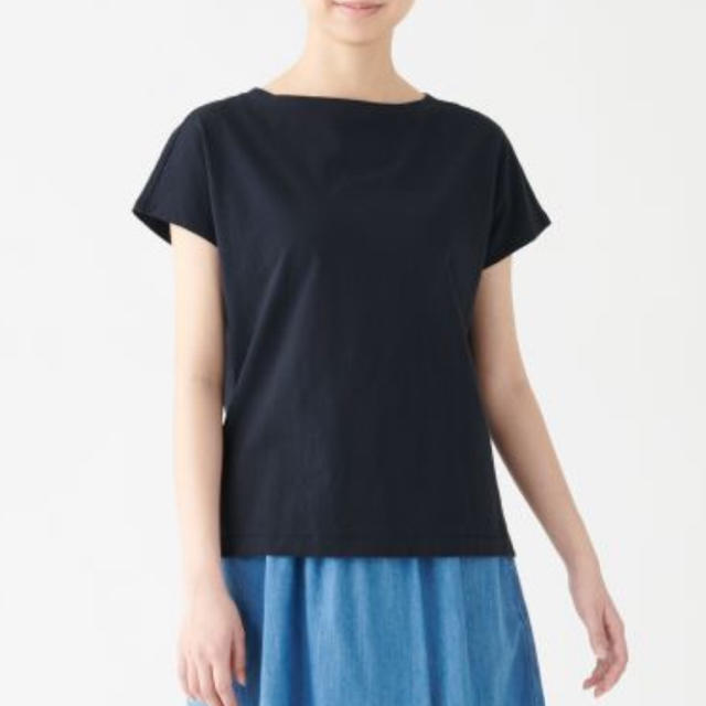 MUJI (無印良品)(ムジルシリョウヒン)のフレンチスリーブTシャツ Ｌ レディースのトップス(カットソー(半袖/袖なし))の商品写真