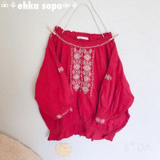 エヘカソポ(ehka sopo)の⚮̈⚘﻿ehka sopo 刺繍ブラウス⚮̈⚘﻿(シャツ/ブラウス(半袖/袖なし))