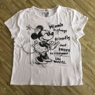 ディズニー  ミニー 白Ｔシャツ 大きいサイズ(Tシャツ(半袖/袖なし))