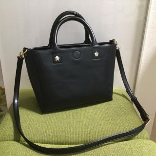 マリークワント(MARY QUANT)のマリクワ フェイクレザー2WAYバッグ(黒)(ハンドバッグ)