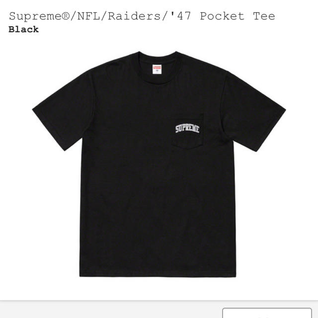 Supreme(シュプリーム)のSサイズ Supreme NFL Raiders 47 Pocket Tee メンズのトップス(Tシャツ/カットソー(半袖/袖なし))の商品写真