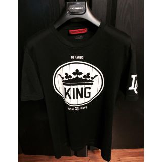 ドルチェアンドガッバーナ(DOLCE&GABBANA)の新品同様ドルチェ&ガッバーナD&G半袖Tシャツ44ナンバリングKINGクラウンs(Tシャツ/カットソー(半袖/袖なし))