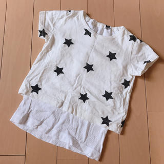 シャツ付き星柄Tシャツ スター 未使用 綿100%(Ｔシャツ)