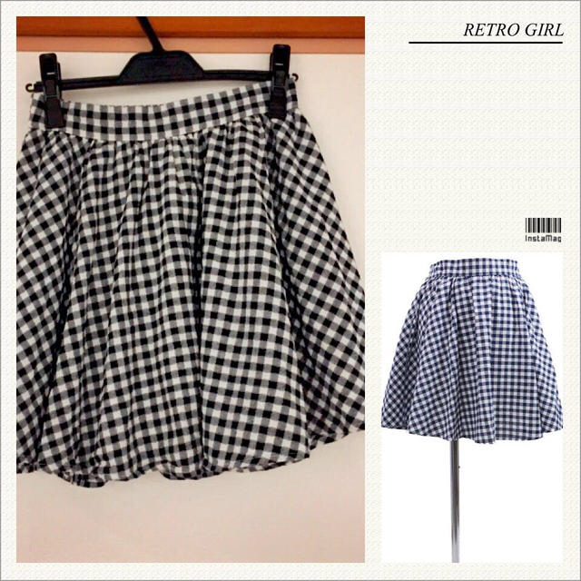 RETRO GIRL(レトロガール)のレトロガール☆ギンガムチェック柄スカート レディースのスカート(ミニスカート)の商品写真