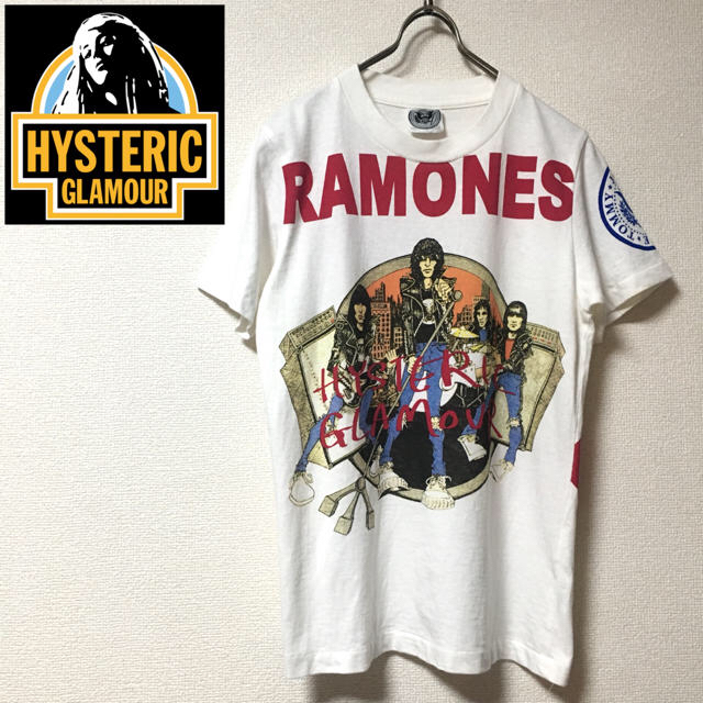 HYSTERIC GLAMOUR(ヒステリックグラマー)の【レア】ヒステリックグラマー ラモンズ コラボ バンド Ｔシャツ メンズのトップス(Tシャツ/カットソー(半袖/袖なし))の商品写真