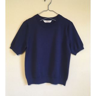 トラッゾドンナ(TORRAZZO DONNA)のトラッツォ ドンナ 半袖ニット 五分袖ニット ブルー(Tシャツ(半袖/袖なし))