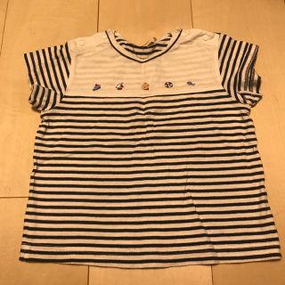 ファミリア(familiar)のファミリア♡ ボーダーTシャツ 80(Ｔシャツ)