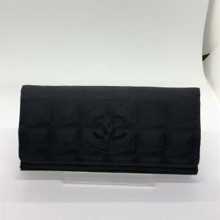 シャネル(CHANEL)のCHANEL(シャネル) ニュートラベルライン ホック付き長財布  ブラック(財布)