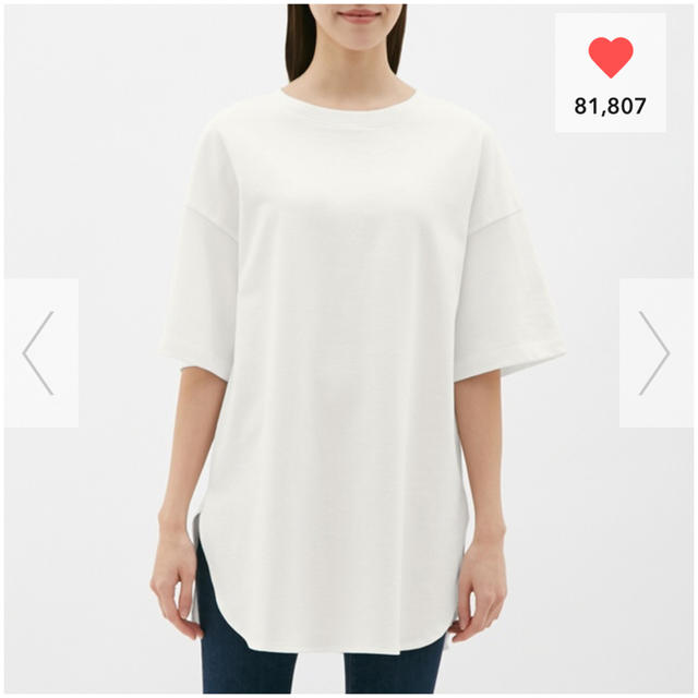 GU(ジーユー)の新品♡オーバーサイズTシャツ レディースのトップス(Tシャツ(半袖/袖なし))の商品写真