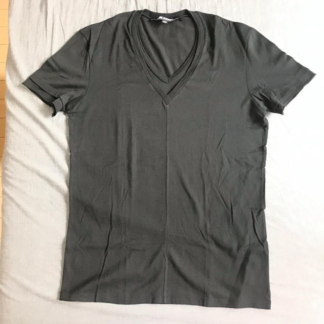 NEIL BARRETT(ニールバレット)のニールバレット Vネック レイヤード Tシャツ 黒 ブラック メンズのトップス(Tシャツ/カットソー(半袖/袖なし))の商品写真