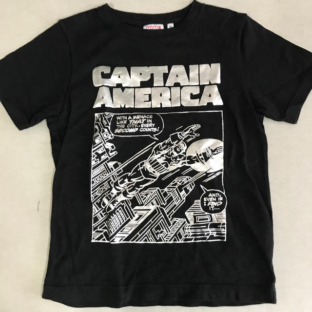 GU(ジーユー)のMARVEL Tシャツ☆120 キッズ/ベビー/マタニティのキッズ服男の子用(90cm~)(Tシャツ/カットソー)の商品写真