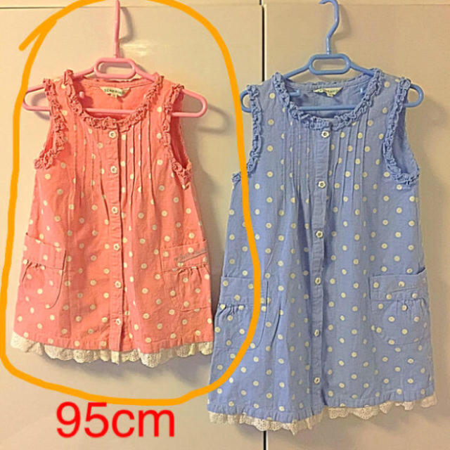 3can4on(サンカンシオン)の3can 4on ワンピース ピンク 95cm 姉妹お揃いOK キッズ/ベビー/マタニティのキッズ服女の子用(90cm~)(ワンピース)の商品写真