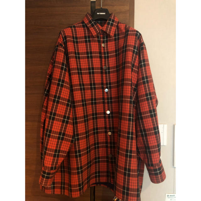 ラフシモンズ raf simons 18SS チェック オーバーシャツ M
