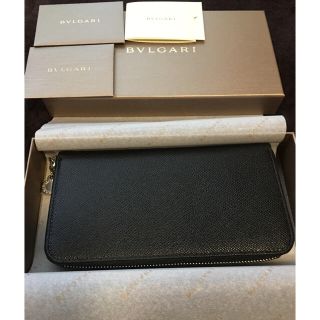 ブルガリ(BVLGARI)のブルガリ ラウンドファスナー長財布 ブラック  20886 新品(長財布)