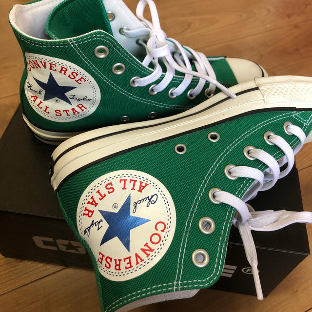 CONVERSE(コンバース)のコンバース スニーカー グリーン 値下げ中！ レディースの靴/シューズ(スニーカー)の商品写真