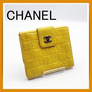 シャネル(CHANEL)の074/★CHANEL★シャネル【二つ折り財布】革(黄色)レディース(財布)