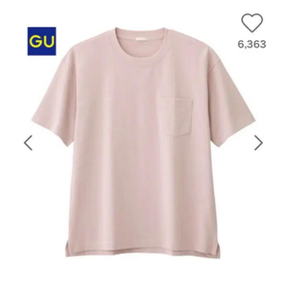 ジーユー(GU)のgu ヘビーウェイトビックt ピンクS(Tシャツ/カットソー(半袖/袖なし))