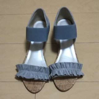 ほぼ新品 コルク巻き ゴムストラップサンダル(サンダル)