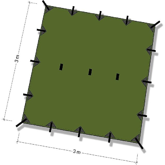 DDタープ 3x3 オリーブグリーン DD TARP タープ 3×3