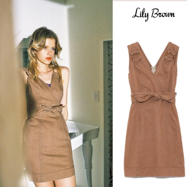 新品 新作 Lily Brown デニムワンピース