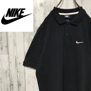 ナイキ(NIKE)のナイキ NIKE☆ワンポイントロゴ ポロシャツ 紺タグ 90s ビッグシルエット(ポロシャツ)