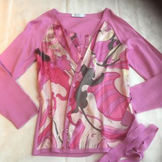 エミリオプッチ(EMILIO PUCCI)のエミリオプッチ  ピンクカーディガン(カーディガン)