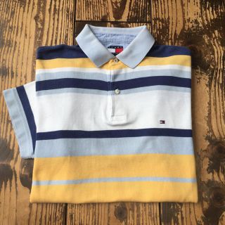 トミーヒルフィガー(TOMMY HILFIGER)の90’s TommyHilfiger ポロシャツ マルチカラー 90年代 古着(ポロシャツ)