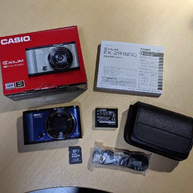 CASIO(カシオ)のCASIO デジカメ EXILIM EX-ZR1600  ケース・SDカード付き スマホ/家電/カメラのカメラ(コンパクトデジタルカメラ)の商品写真