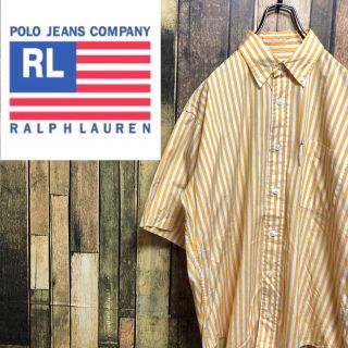 ポロラルフローレン(POLO RALPH LAUREN)の【瑠美様専用☆】ポロジーンズラルフローレン☆ロゴタグ入り半袖ストライプシャツ(シャツ)