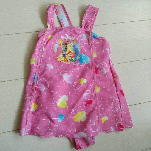 Disney(ディズニー)の美品）プリンセス　水着　バック　120 キッズ/ベビー/マタニティのキッズ服女の子用(90cm~)(水着)の商品写真