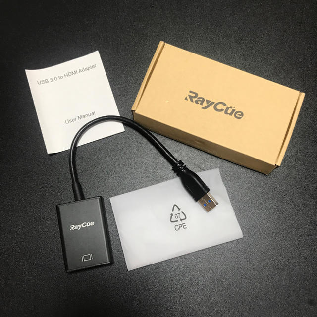 ［美品］RayCue USB 3.0 to HDMI変換コネクター 変換アダプタ スマホ/家電/カメラのPC/タブレット(PC周辺機器)の商品写真