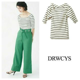 ドロシーズ(DRWCYS)の2018SS💖DRWCYS　スクエアネック ボーダーカットトップス(カットソー(半袖/袖なし))