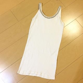 ジーナシス(JEANASIS)のJEANASIS ビジュー タンクトップ(タンクトップ)